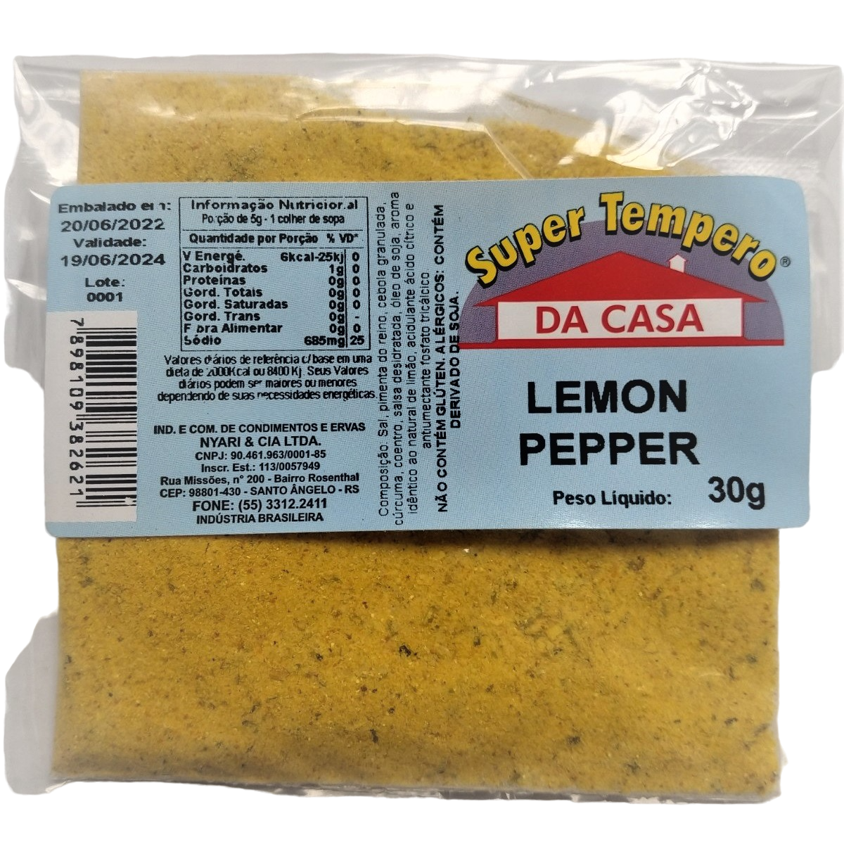 Lemon Pepper em pó